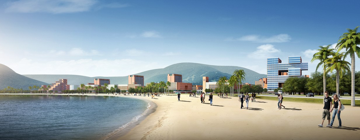 zhuhai campus of sun yat-sen university masterplan|rmjm